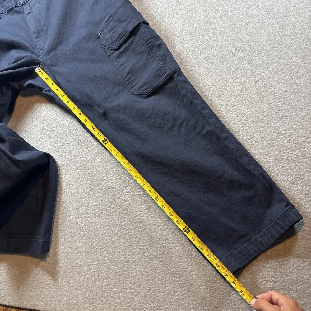 Duluth Trading Fire Flex Hose Navy Blue Cargo Men's 42x30 Canvas Pants Work